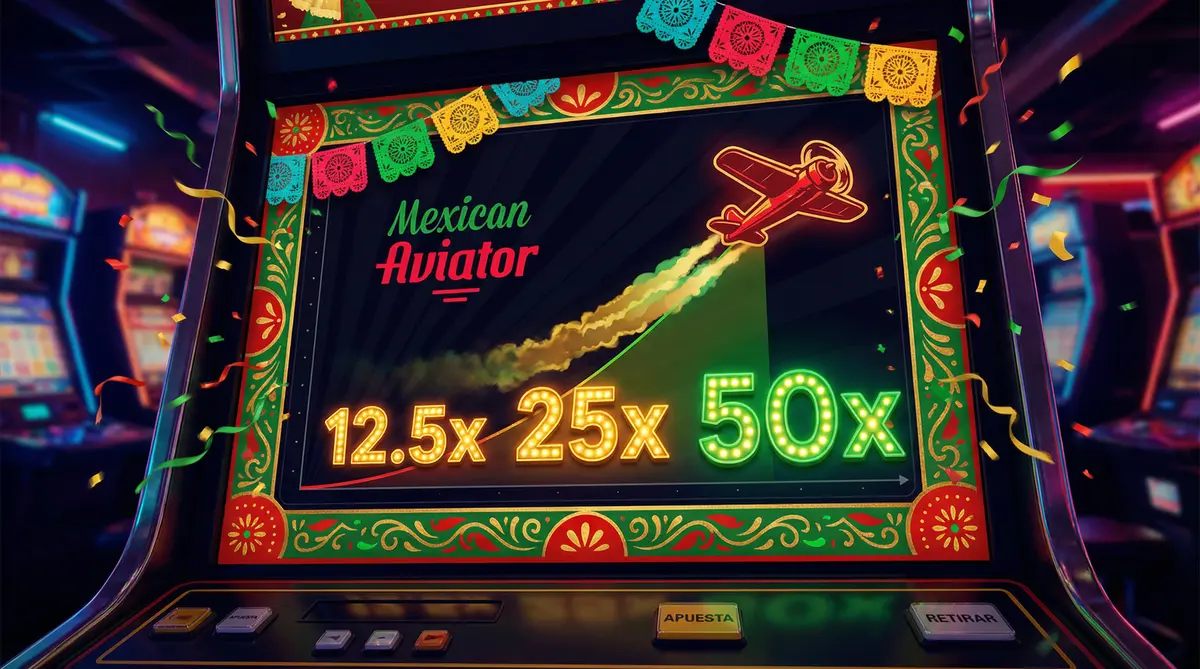 Juego Aviator con temática mexicana y multiplicadores en Big Bola Casino