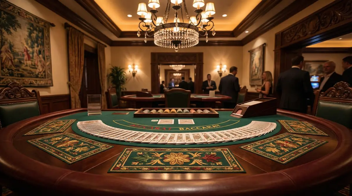 Mesa de bacará premium con ambiente lujoso en Big Bola Casino